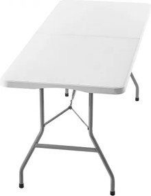 VEVOR 180cm Plastic Folding Table Portable Picnic Table Handle Indoor Outdoor