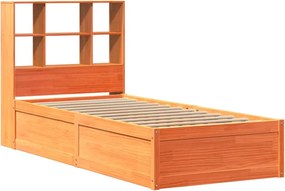 vidaXL Σκελετός Κρεβ. Χωρίς Στρώμα Καφέ Κεριού 75x190 εκ Μασίφ Πεύκο