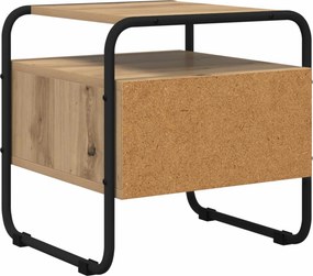 vidaXL Κομοδίνο Artisan Δρυς 40 x 39,5 x 40 εκ Επεξεργασμένο Ξύλο