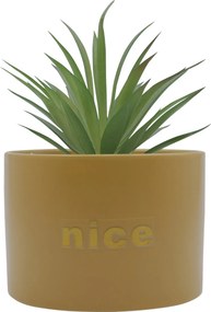 Τεχνητό Φυτό σε Κεραμικό Γλαστράκι "Nice" 11x17cm