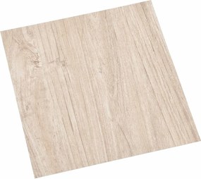 vidaXL Πλάκες Δαπέδου 55 pcs Ανοιχτό καφέ 5,11 m² PVC