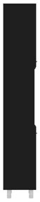 Στήλη Μπάνιου Μαύρη 30 x 30 x 179 εκ. από Μοριοσανίδα - Μαύρο