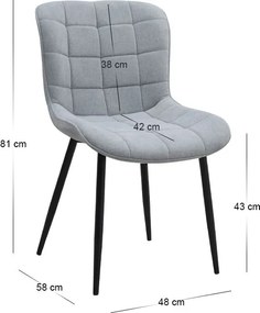 Σετ τραπεζαρία 5τμχ Rubes - Chiara Megapap χρώμα λευκό - γκρι Ø100x78εκ.