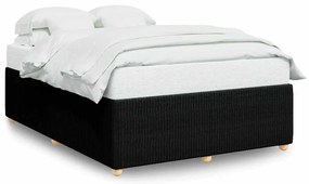 vidaXL Σκελετός Κρεβατιού Χωρίς Στρώμα Μαύρο 140x200 εκ.Υφασμάτινο