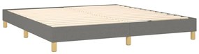 ΚΡΕΒΑΤΙ BOXSPRING ΜΕ ΣΤΡΩΜΑ ΣΚΟΥΡΟ ΓΚΡΙ 160X200 ΕΚ ΥΦΑΣΜΑΤΙΝΟ 3140946