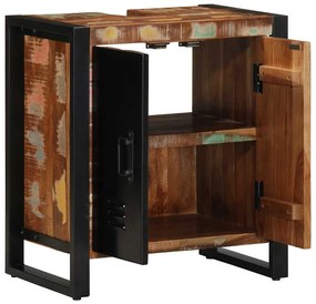 vidaXL Ντουλάπα Μπάνιου Καφέ 55 x 35 x 60 εκ. Μασίφ ανακυκλωμένο ξύλο