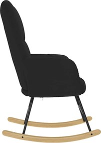 vidaXL Κουνιστή Πολυθρόνα Μαύρη Υφασμάτινη