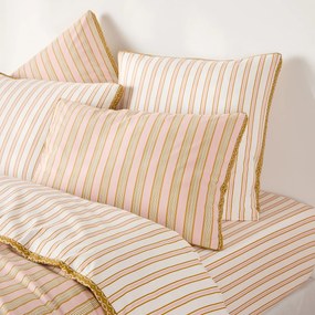 Μαξιλαροθήκη από βαμβακερό περκάλι με ρίγες, Alison