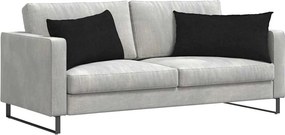 vidaXL Μαξιλάρι Καναπέ 2 pcs Μαύρο 80 x 40 cm ύφασμα