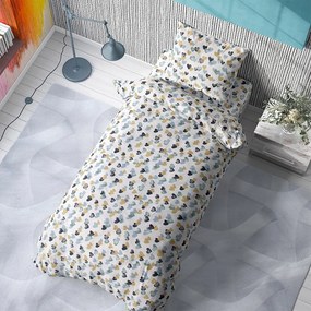 Σεντόνια Παιδικά Hearts 11 (Σετ 3τμχ) Grey-Green DimCol Single 160x240cm 100% Cotton