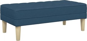 vidaXL παγκάκι με μαξιλάρι Μπλε 113 x 57 x 39 εκ. ύφασμα