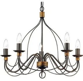 Φωτιστικό κρεμαστό πολυέλαιος CORTE SP5 Ideal Lux-57187-Μπρονζέ 57187