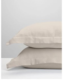 Μαξιλαροθήκες Oxford Satin Beige 50x70