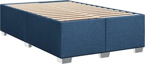 vidaXL Κρεβάτι Boxspring με Στρώμα Μπλε 120x200 εκ. Υφασμάτινο