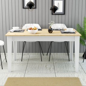 Dining Table Milan 896 - White, Oak White
Oak