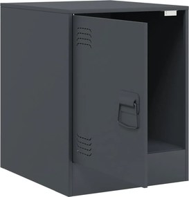 vidaXL Κομοδίνα 2 τεμ. Ανθρακί 34,5 x 39 x 44 εκ. από Χάλυβα