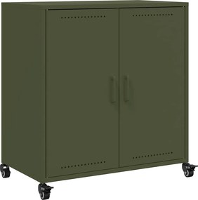 vidaXL Ντουλάπι Πράσινο Λαδί 68x39x72 εκ. από Ατσάλι