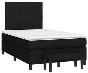 ΚΡΕΒΑΤΙ BOXSPRING ΜΕ ΣΤΡΩΜΑ ΜΑΥΡΟ 120X200 ΕΚ. ΥΦΑΣΜΑΤΙΝΟ 3136743