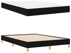 vidaXL Κρεβάτι με ελατήρια Μαύρο, Καφέ 140 x 200 cm