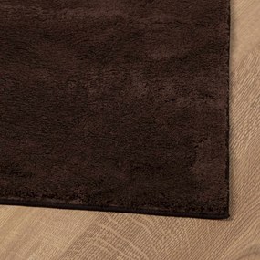 vidaXL Χαλί HUARTE Καφέ 80 x 250 cm 100% Πολυεστέρας Επίπεδος