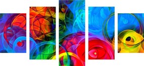 5 μέρη εικόνα astraction γεμάτη χρώματα - 200x100