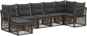 vidaXL Σετ Καναπέ Κήπου 7 pcs Γκρι συνθετικό ρατάν
