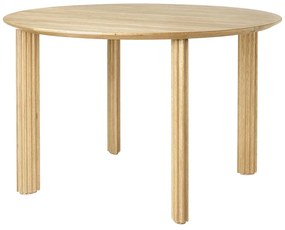 Τραπέζι Τραπεζαρίας Comfort Circle Ripples 5656C5656-1 Φ120x74,7cm Oak Umage Steel,Wood,Mdf