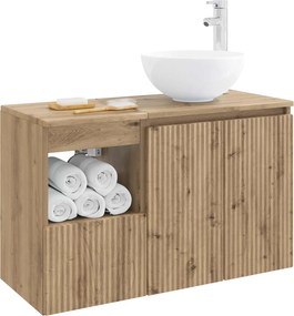 vidaXL Σετ Επίπλων Μπάνιου 2 τμχ. Artisan Δρυς Επεξεργασμένο Ξύλο