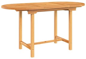 Τραπέζι Κήπου Επεκτεινόμενο 110-160x80x75 εκ. Μασίφ Ξύλο Teak - Καφέ