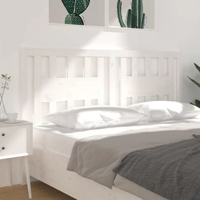 vidaXL Κεφαλάρι Λευκό 141 x 4 x 100 εκ. Μασίφ Ξύλο Πεύκου