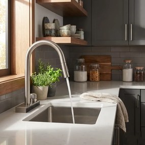 Tema MF 7910 Brushed Nickel – Μπαταρία Κουζίνας Καταράκτη με Ντους