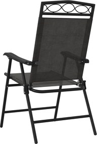 vidaXL Πτυσσόμενες καρέκλες 2 τεμ. Melange Grey Steel και Textilene