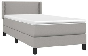 ΚΡΕΒΑΤΙ BOXSPRING ΜΕ ΣΤΡΩΜΑ ΑΝΟΙΧΤΟ ΓΚΡΙ 90X200 ΕΚ. ΥΦΑΣΜΑΤΙΝΟ 3129601