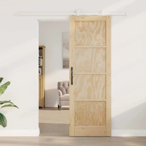 vidaXL Σετ Συρόμενης Πόρτας ORKDAL Φυσικό και λευκό 73.5 x 211 εκ