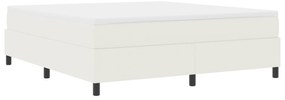 vidaXL Κρεβάτι Box Spring Κρεμ Σούπερ Κινγκ Με Καπιτονέ Ύφασμα