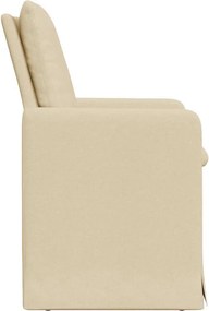 vidaXL Καρέκλες φαγητού 2 pcs Κρεμ 57 x 67 x 98 εκ ύφασμα