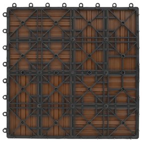vidaXL Πλακάκια Deck 11 τεμ. Χρώμα Teak 30 x 30 εκ. 1 μ² από WPC