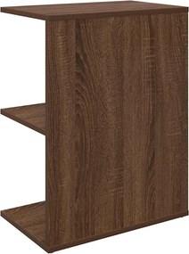 vidaXL Κομοδίνο Καφέ Δρυς 46,5x29x61 εκ. από Επεξεργασμένο Ξύλο