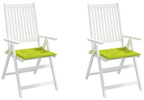 Μαξιλάρια Καρέκλας Κήπου 2 τεμ. Αν. Πράσινο 40x40x3 εκ. Ύφασμα - Πράσινο