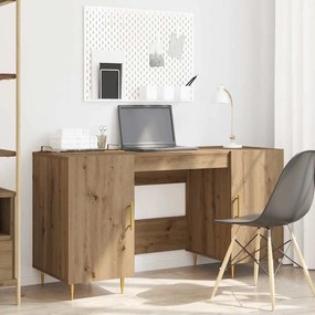 vidaXL Γραφείο artisan δρυς 140 x 50 x 75 εκ. Επεξεργασμένο ξύλο