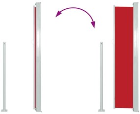 vidaXL Σκίαστρο Πλαϊνό Συρόμενο Κόκκινο 120 x 300 εκ.