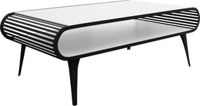 Τραπεζάκι Σαλονιού Aristo-Λευκό - Μαύρο