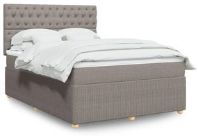 ΚΡΕΒΑΤΙ BOXSPRING ΜΕ ΣΤΡΩΜΑ TAUPE 160X200 ΕΚ. ΥΦΑΣΜΑΤΙΝΟ 3294418