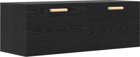 vidaXL Ντουλάπα Τοίχου Μαύρη δρυς 100 x 36,5 x 35 cm