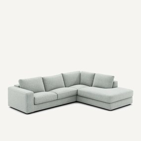 Γωνιακός καναπές με μελανζέ ταπετσαρία, Skander