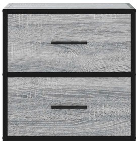 vidaXL Επίτοιχο κομοδίνο Grey Sonoma 40x31x39,5 cm