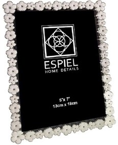 Κορνίζα FAM757 13x18cm Silver-White Espiel Αλουμίνιο