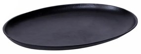 DHOTI OVAL ΔΙΣΚΟΣ ΑΛΟΥΜΙΝΙΟ ΜΑΥΡΟ 30x20xH3cm