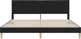 vidaXL Σκελετός Κρεβατιού Μαύρο 200 x 200 cm Ύφασμα