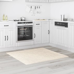 vidaXL Χαλί Μπέκ υψηλής πυκνότητας Κρεμ 120x120 εκ. PP